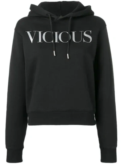Shop Dsquared2 Vicious Drawstring Hoodie In Black