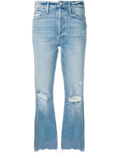 Shop Mother Misbeliever Flared Jeans In Blue