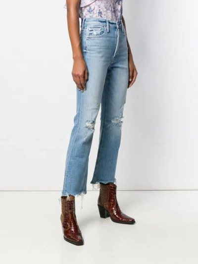 Shop Mother Misbeliever Flared Jeans In Blue