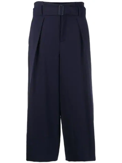 Shop Vince High-waisted Culottes - Blue