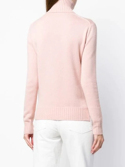 Shop Loro Piana Roll-neck Sweater - Pink