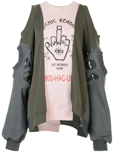 Shop Haculla Connexion Deconstructed Sweatshirt In Grey