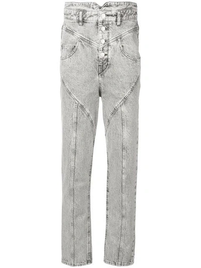 Shop Isabel Marant Hoch Sitzende Jeans - Grau In Grey