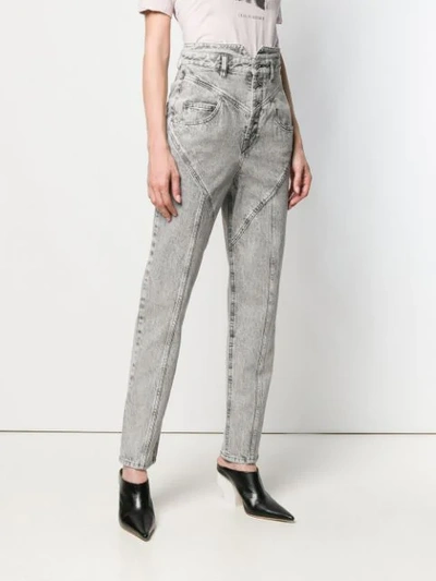 Shop Isabel Marant Hoch Sitzende Jeans - Grau In Grey