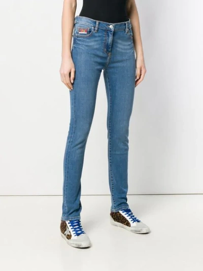 Shop Kenzo Bamboo Tiger Skinny Jeans In Blue