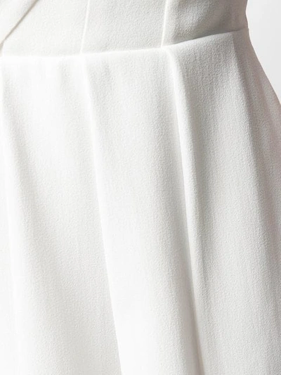Shop Saint Laurent One Shoulder Pleated Dress In White