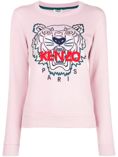 Kenzo Logo-print Jumper In Pink | ModeSens