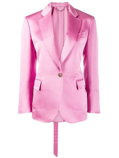 Shop Ferragamo Single Breasted Blazer In Pink