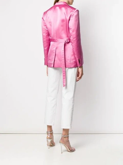 Shop Ferragamo Single Breasted Blazer In Pink