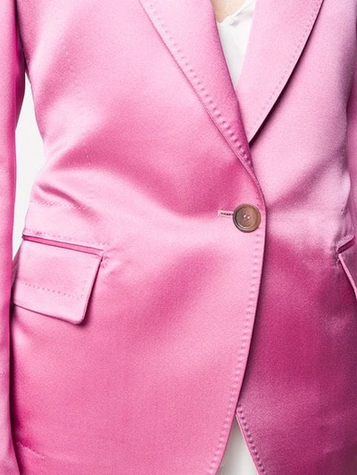 Shop Ferragamo Single Breasted Blazer In Pink