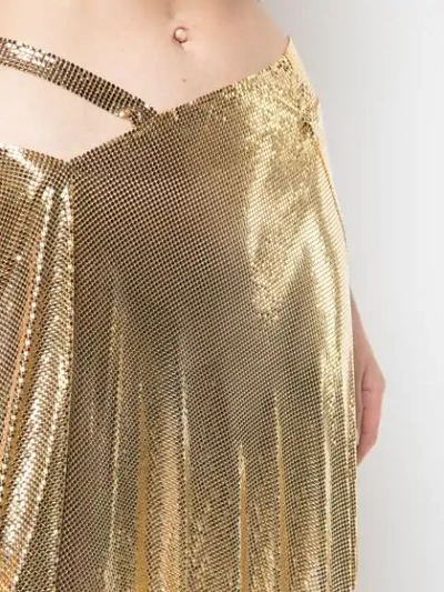 Shop Fannie Schiavoni Wrap-design Chainmail Skirt In Gold