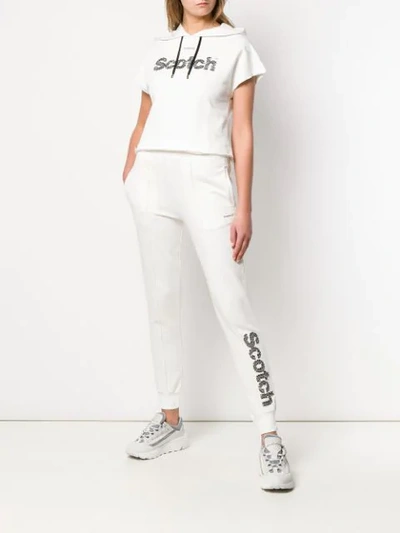 Shop Pinko X Scotch Joggers In White