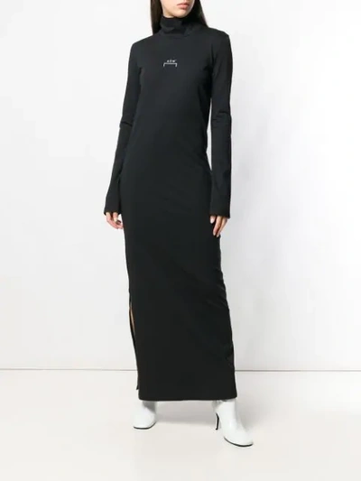 Shop A-cold-wall* Logo Printed Long Dress In Black