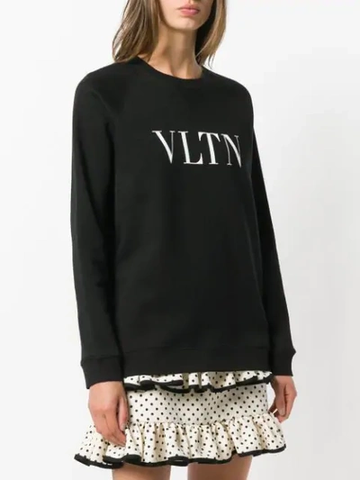 Shop Valentino Vltn Sweatshirt In Black