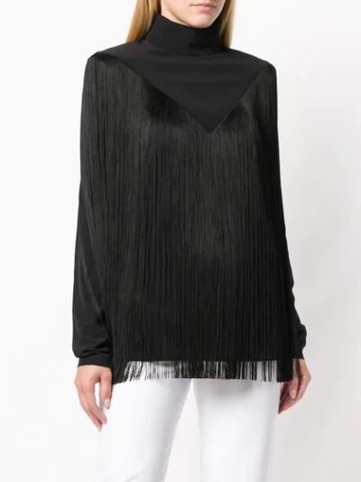 Shop Givenchy Fringed Top - Black