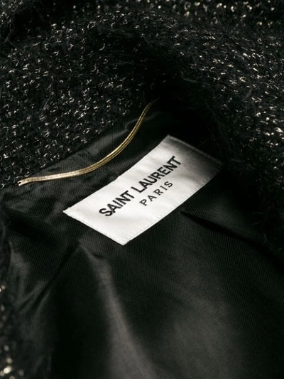Shop Saint Laurent Short Pea Coat In Black