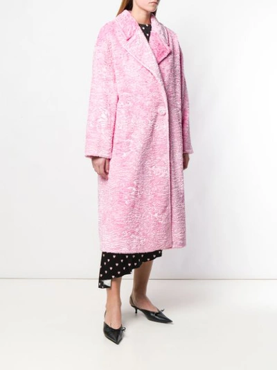 Shop Vivetta Oversized Mid-length Coat - Pink