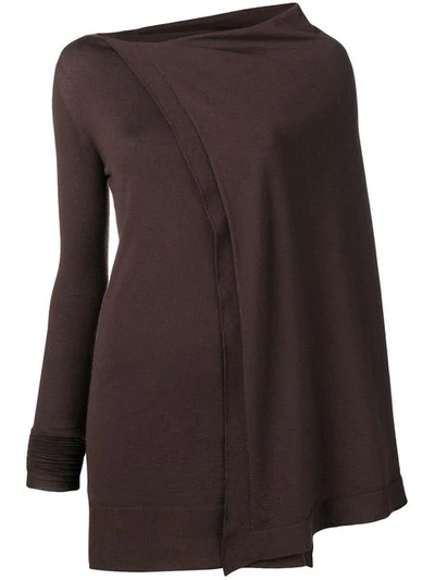 Shop Rick Owens Sisyphus Off-the-runway Cape Tunic In Brown