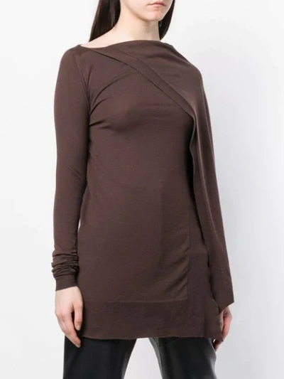 Shop Rick Owens Sisyphus Off-the-runway Cape Tunic In Brown