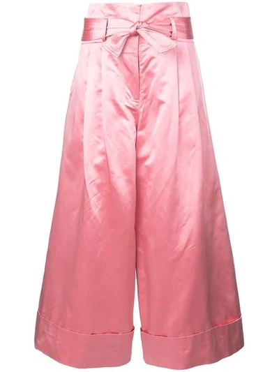 ADAM LIPPES 绑带九分裤 - 粉色