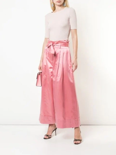 Shop Adam Lippes Cropped Tie In Pink