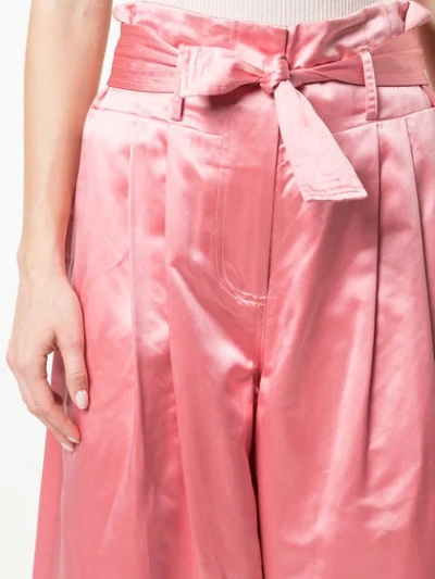ADAM LIPPES 绑带九分裤 - 粉色