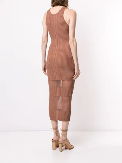 Shop Dion Lee Opacity Tank Dress In Brown