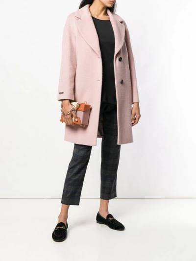 Shop Peserico Single Breasted Coat - Pink