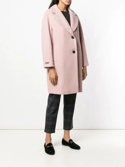 Shop Peserico Single Breasted Coat - Pink