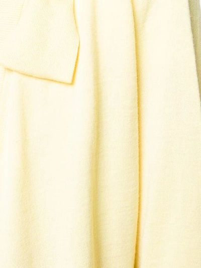 Shop Boutique Moschino Bow Detail Cardigan In Yellow