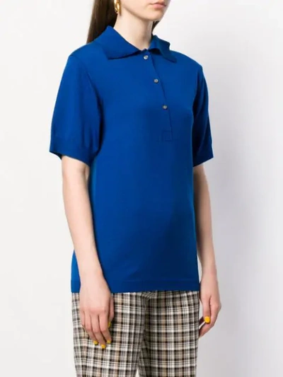 Shop Ports 1961 Fully Fashioned Polo Shirt In Blue