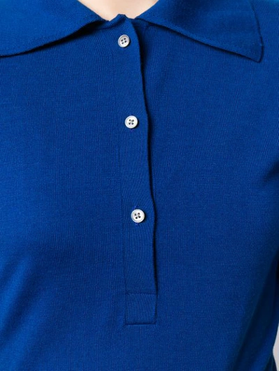 Shop Ports 1961 Fully Fashioned Polo Shirt In Blue