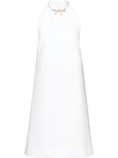 Shop Miu Miu Kleid Aus Faille-cady In White