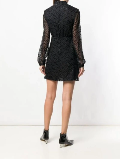 Shop Saint Laurent Longsleeved Mini Dress In Black