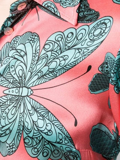 Shop Ultràchic Butterfly Print Shirt In Pink