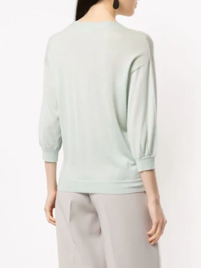 Shop Anteprima Plain Jumper - Green