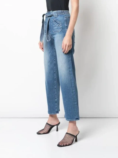 Shop Mother The Tie Patch Rambler Jeans In Blue