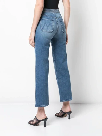 Shop Mother The Tie Patch Rambler Jeans In Blue