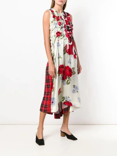 Shop Simone Rocha Multi-print Midi Dress In Neutrals
