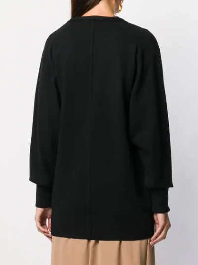 Shop Chloé Longline Cardigan In Black