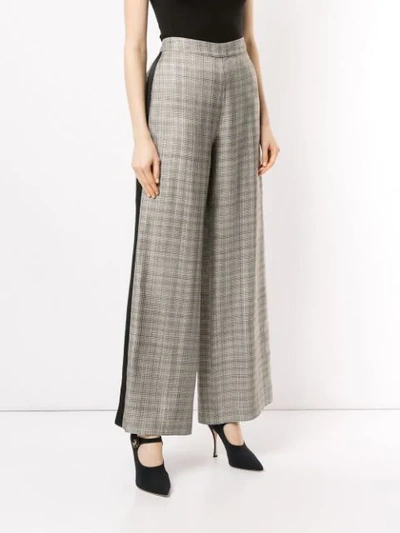 Shop Layeur Checked Tailored Trousers In Grey