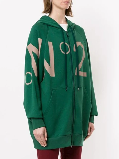 Shop N°21 Nº21 Kapuzenjacke Mit Logo-print - Grün In Green