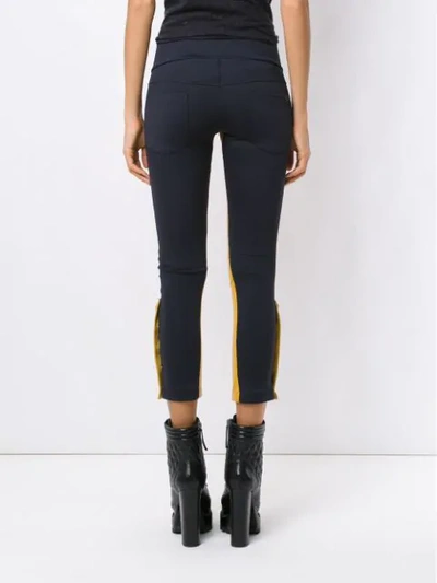 Shop Andrea Bogosian Leather Skinny Trousers In Yellow