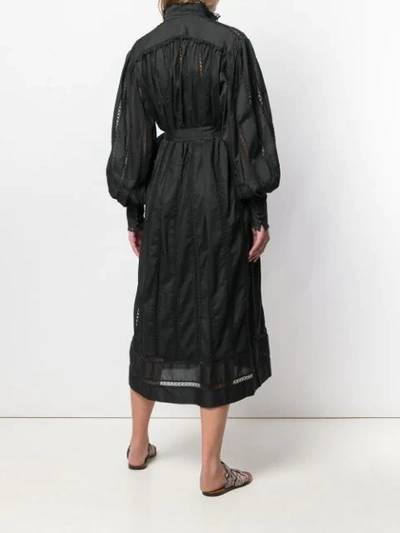 Shop Zimmermann Lace Smock Dress In Black