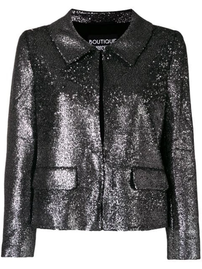 Shop Boutique Moschino Sequin Embellished Jacket In Metallic