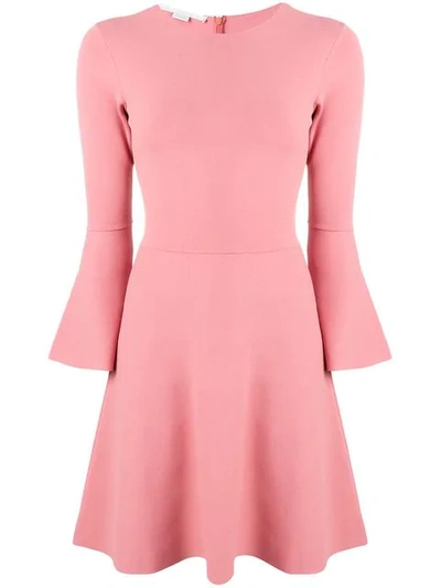 Shop Stella Mccartney Bell Sleeve Dress In Pink