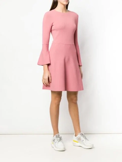 Shop Stella Mccartney Bell Sleeve Dress In Pink