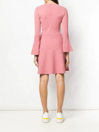 Shop Stella Mccartney Bell Sleeve Dress In Pink
