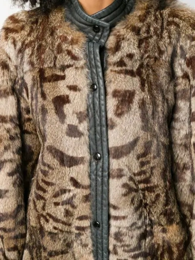 Pre-owned A.n.g.e.l.o. Vintage Cult Leopard Print Fur Coat In Animalier