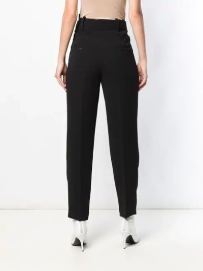 Shop Neil Barrett Tailored High Waisted Trousers In Black